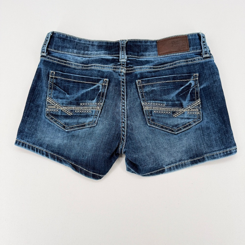 BKE Sabrina Denim Shorts Womens Size 26 Medium Wash Stretch Low Rise - Picture 15 of 15